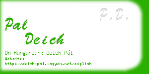 pal deich business card